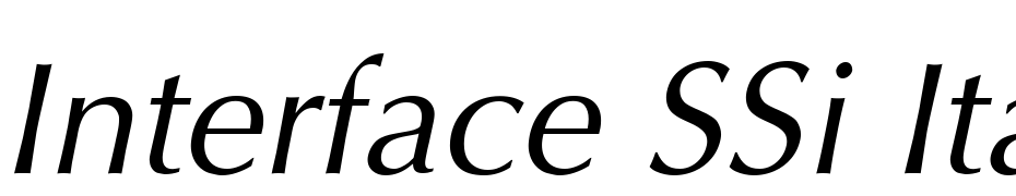 Interface SSi Italic Font Download Free